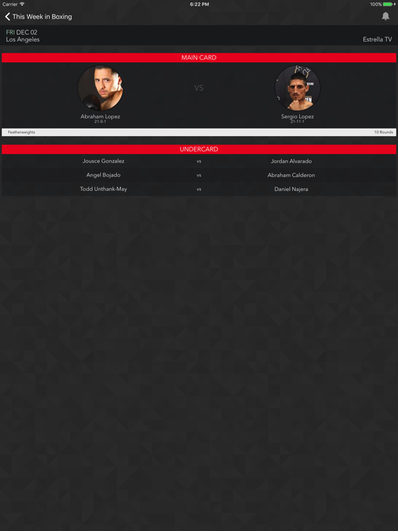 Uppercut - Upcoming Boxing Fight Schedule screenshot