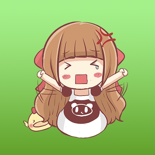 Miko The Anime Girl 4 Stickers for iMessage icon