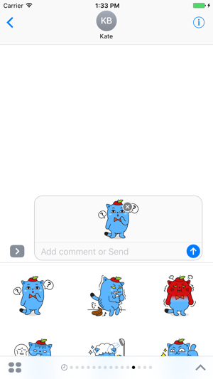 Naughty Blue Cat Stickers Pack(圖3)-速報App