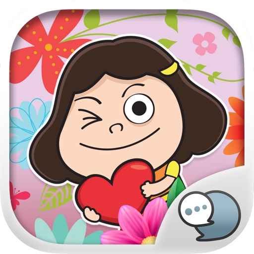 Girls Emoji Stickers Keyboard Themes ChatStick iOS App