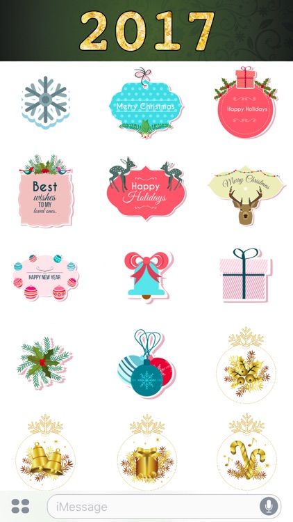 Merry Christmas & Happy New Year - Cute Stickers
