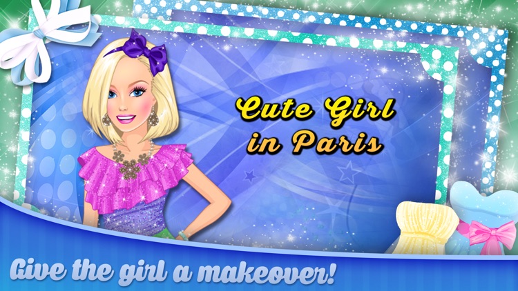 Cute Girl in Paris Makeup game for girls and kids.