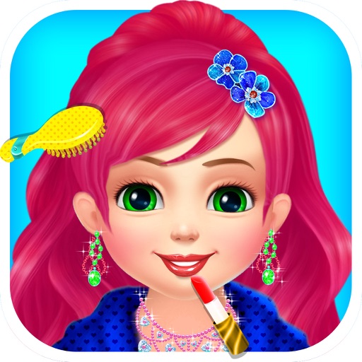 Stylist With Cherry Trendy Girl Spa & Salon Game Icon