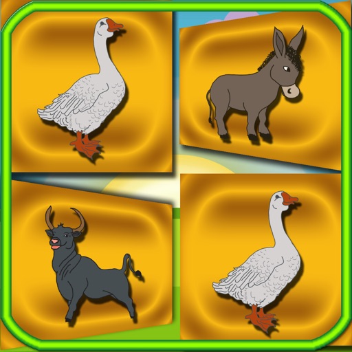 Memory Flash Cards Farm Animals icon