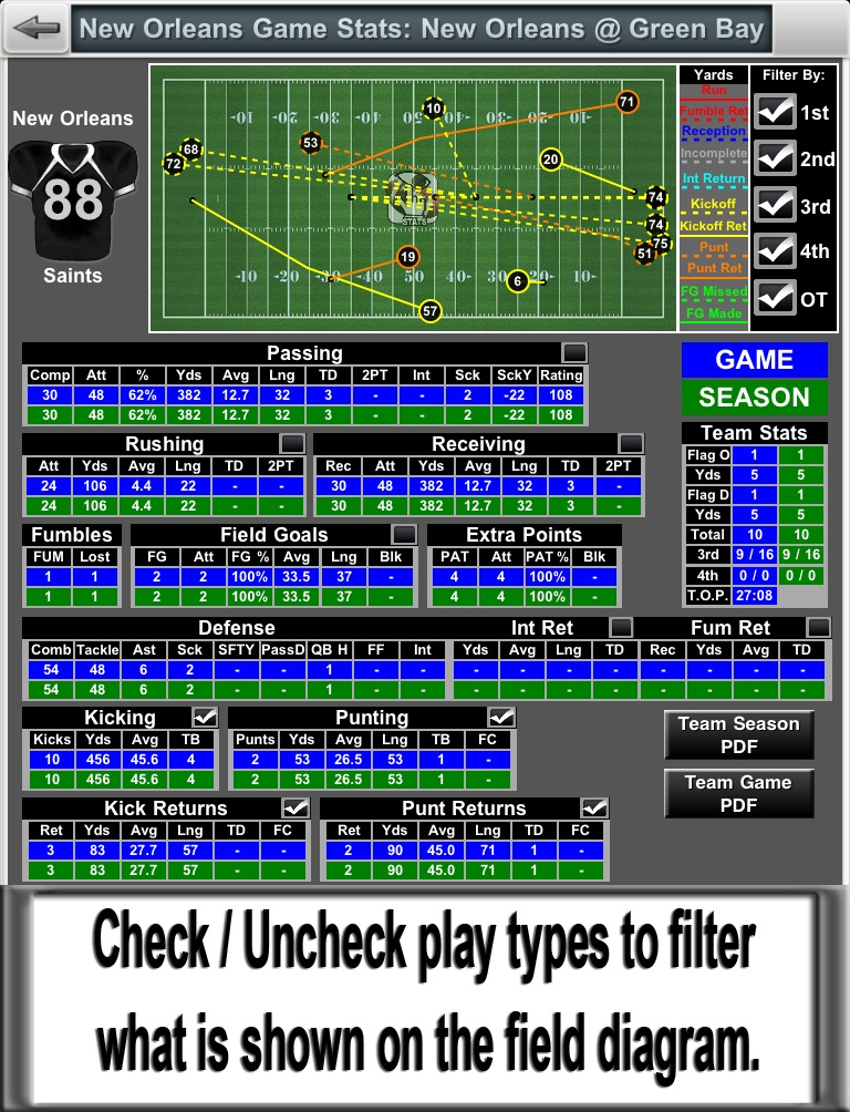 iTouchStats Football screenshot 3