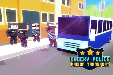 Blocky Police Prison Transport 3D screenshot 2