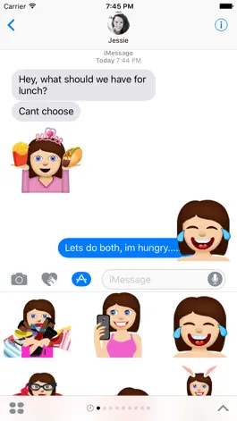 Game screenshot Anna – Sassy Emoji Stickers for Women on iMessage mod apk