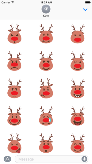 Funny reindeer for Christmas emojis - Fx Sticker(圖2)-速報App