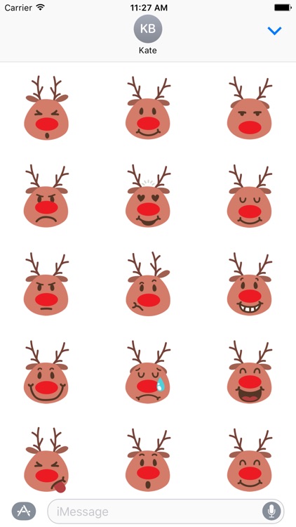 Funny reindeer for Christmas emojis - Fx Sticker