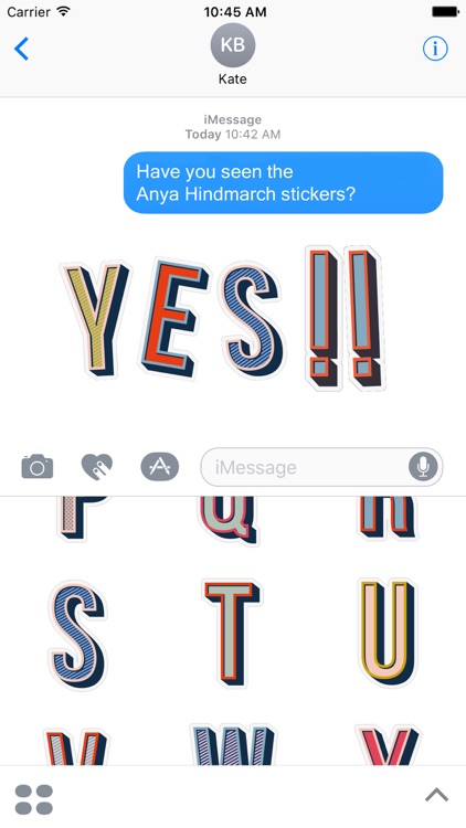 Anya Hindmarch Alphabet Stickers