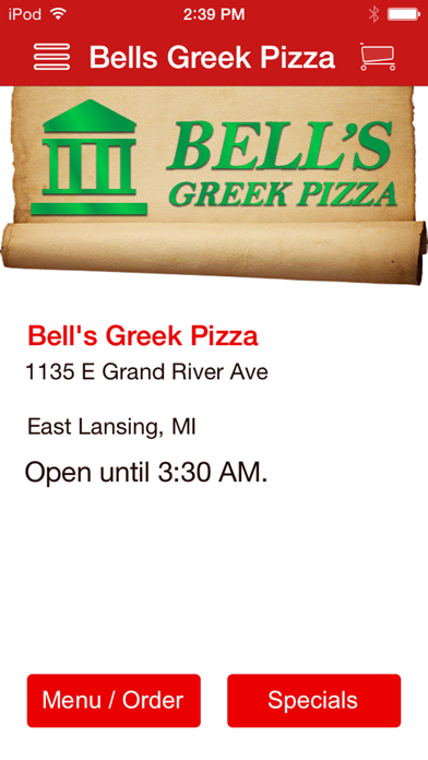 How to cancel & delete Bell's Greek Pizza from iphone & ipad 1