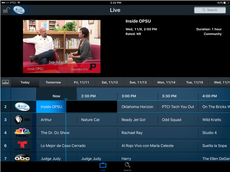 PTCI TV for iPad
