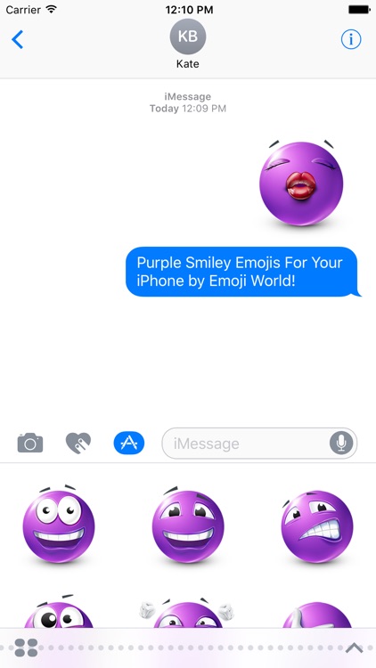 Purple Smiley Stickers