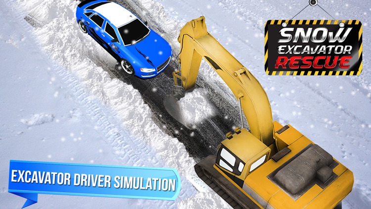 Snow Rescue Excavator 3D - City Crane Driver