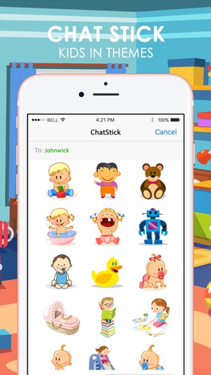 Baby Kids Emoji Stickers Keyboard Themes ChatStick(圖1)-速報App