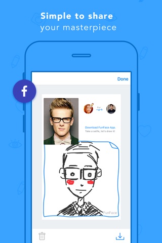 FunFace - Take a selfie , let’s draw it！ screenshot 3