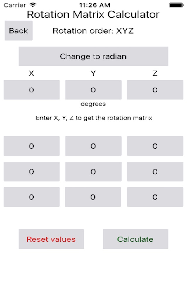 RotationMatrix screenshot 2