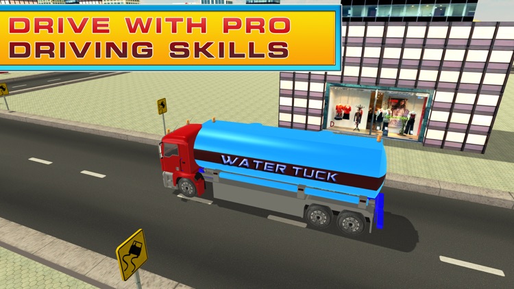 Transporter Truck Water Supply- Driving Simulator