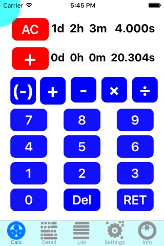 TimeDeCalc screenshot 2