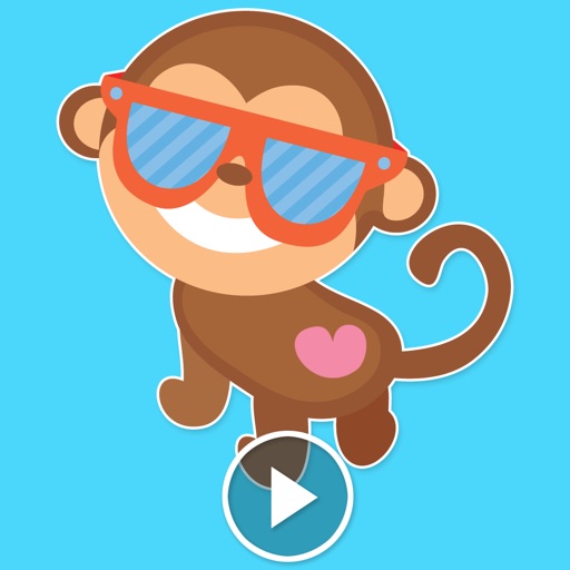 Cute Monkeys Stickers Icon