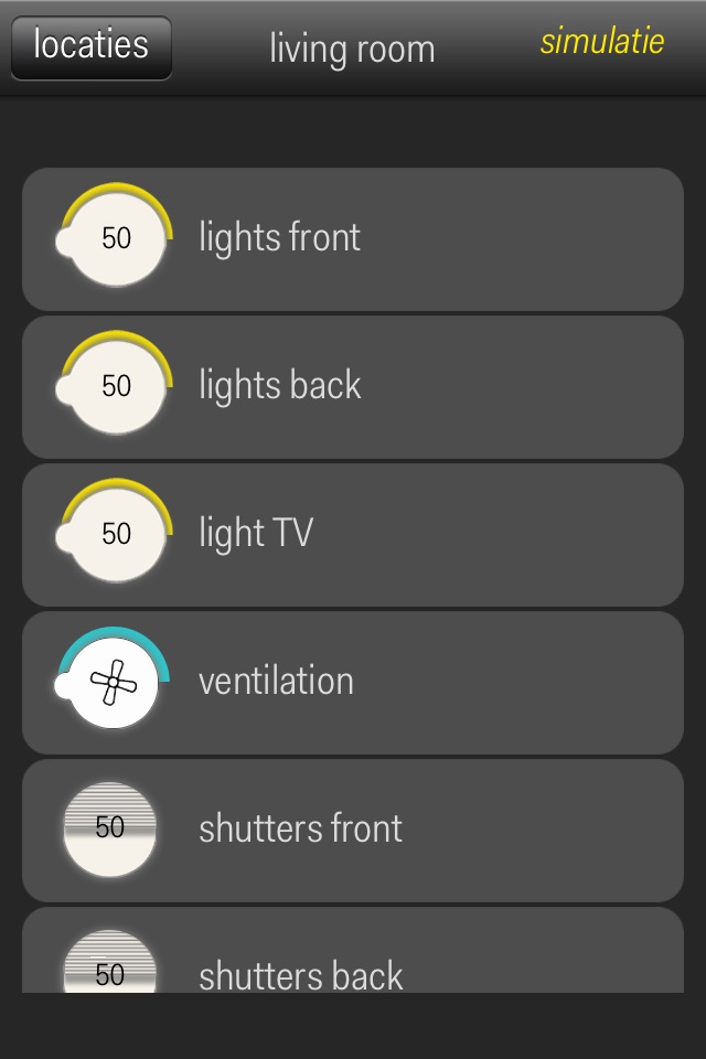 User Settings Niko Home Control screenshot 2