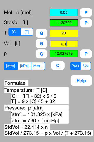 Boyle Charles Calculator Lite screenshot 3