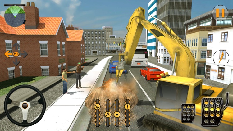 Heavy hill climb cutter excavator 3d