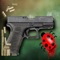 Shoot the bug with the glock, watch it splat just like that or shoot zombies