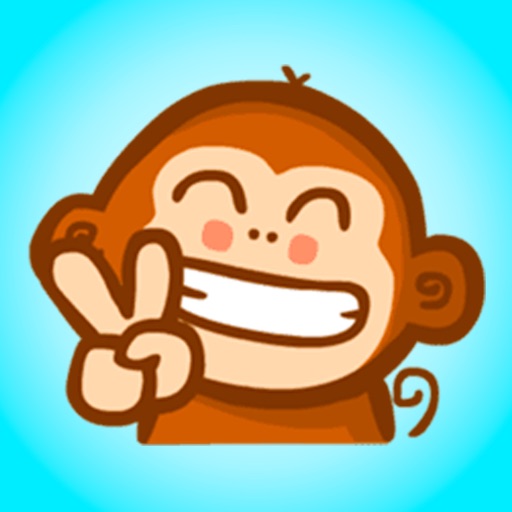 Cute Funny Monkey Stickers! icon