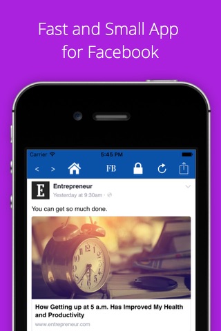Mini for Facebook - with Lock Feature screenshot 2