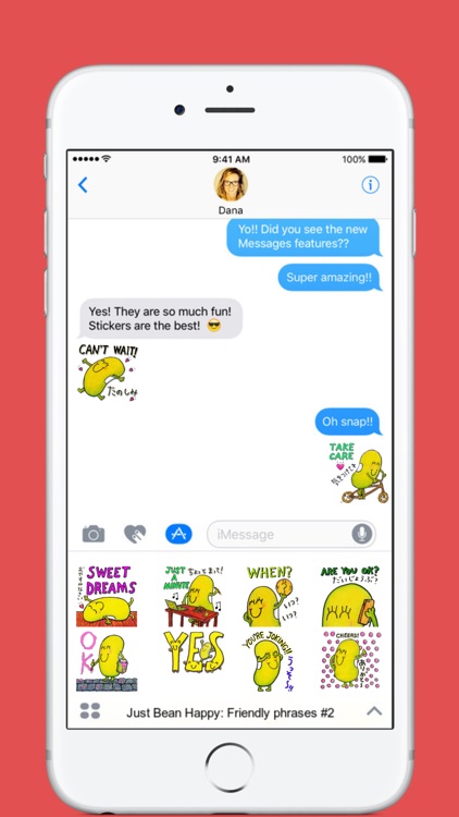 Just Bean Happy: #2 English and Japanese stickers