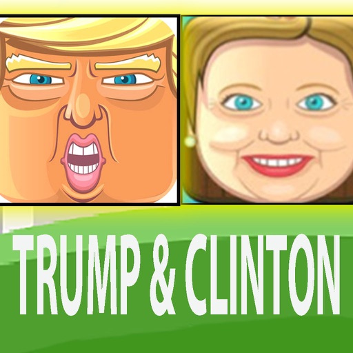 Trump And Clinton On Election Run iOS App