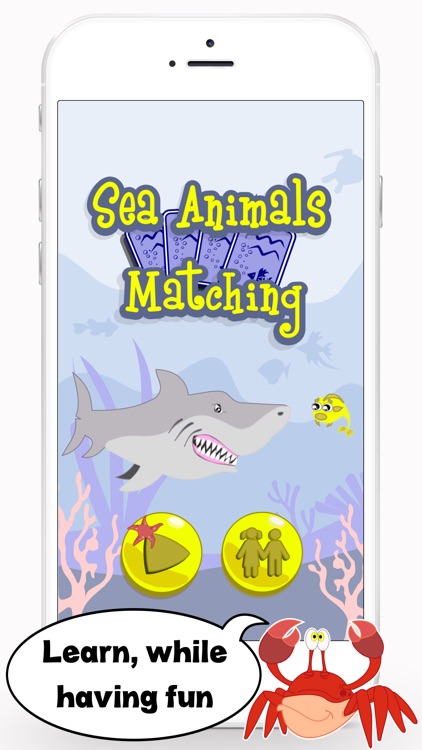 Sea Animals Matching Game Educational App for Kids screenshot-0