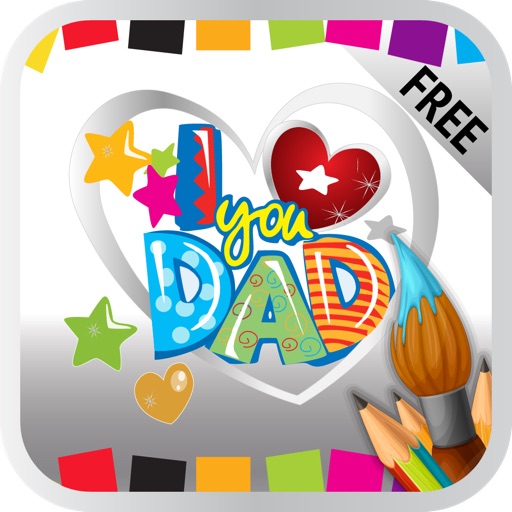 Fathers Day Coloring Icon