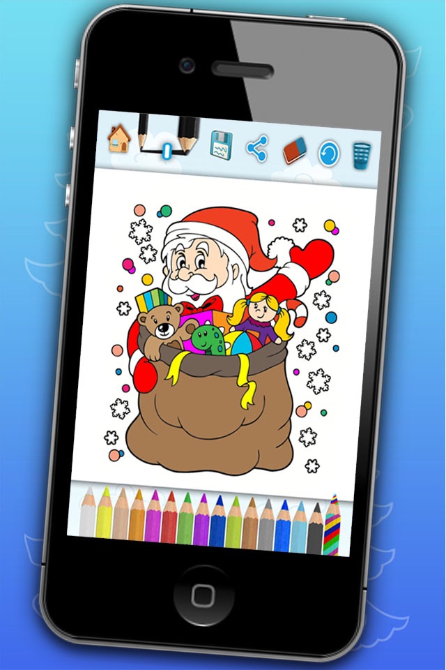 Draws to paint Xmas - Christmas coloring book for children with marker magic screenshot 4