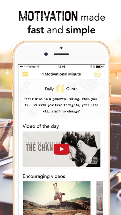 How to cancel & delete 1 minute motivation daily video.player for YouTube from iphone & ipad 1