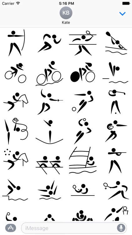 Sport stickers for iMessage