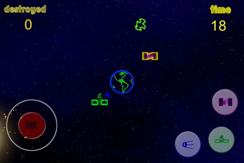 Neon Asteroids Attack screenshot 2
