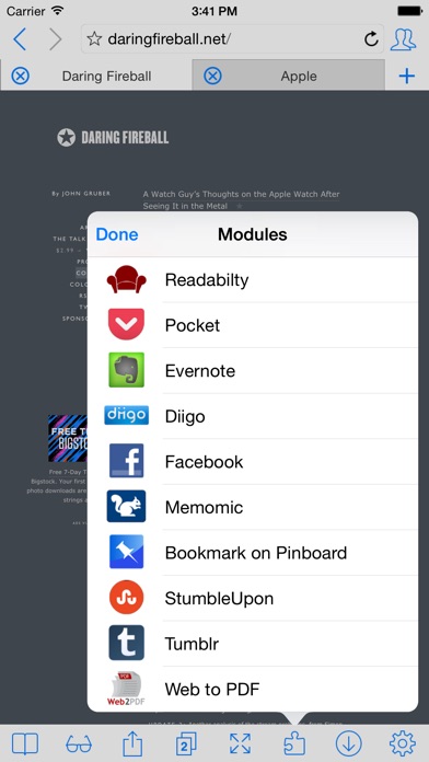 iCab Mobile (Web Brow... screenshot1
