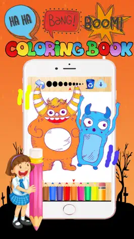 Game screenshot Monster happy halloween free crayon games for kids apk