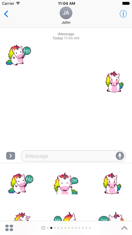 Rainbow Unicorn Cute Sticker screenshot-3