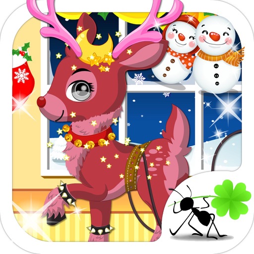 Chrismas Deer-Princess's Pet Games iOS App