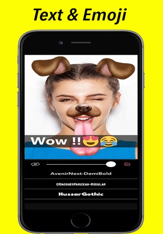 Faceu stickers - funny filters Dog face & Emoji screenshot 3