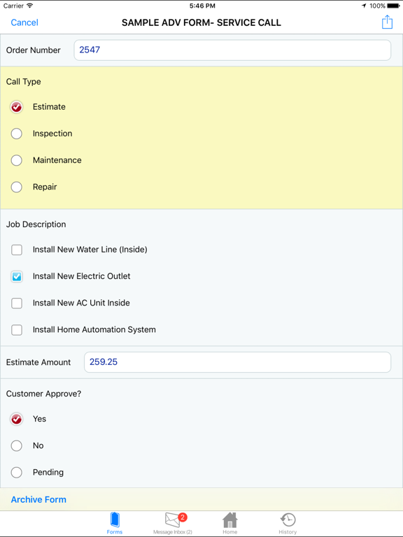 Advanced Wireless Forms screenshot 2