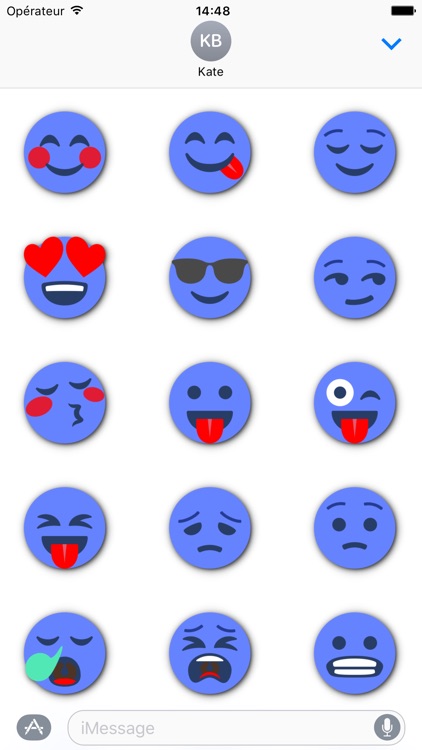 BLUE Emoji • Stickers for iMessage