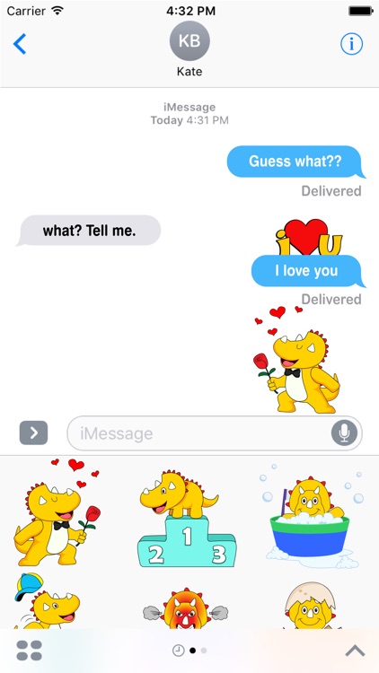 Macho Dino Stickers pack for iMessage screenshot-3