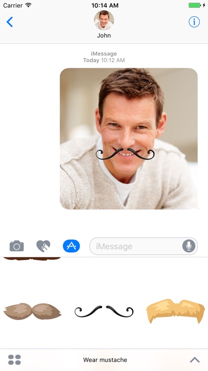 Wear a mustache - stickers for iMessage