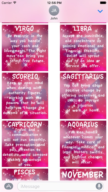 HORO-Monthly Horoscope Stickers