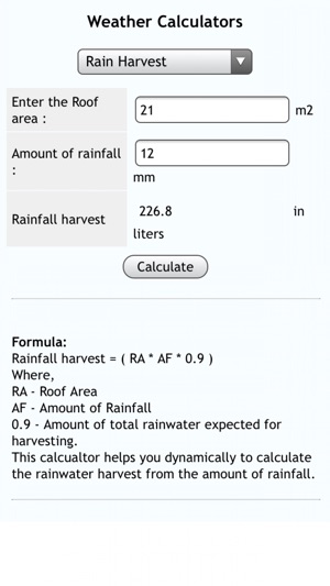 Weather Calcs