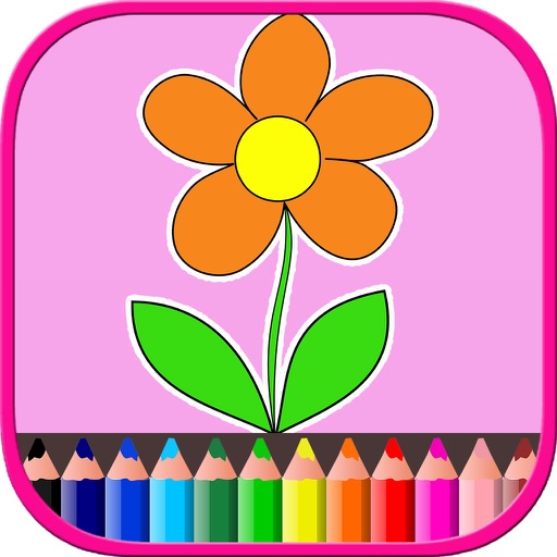 Flower Coloring Books For Kids iOS App